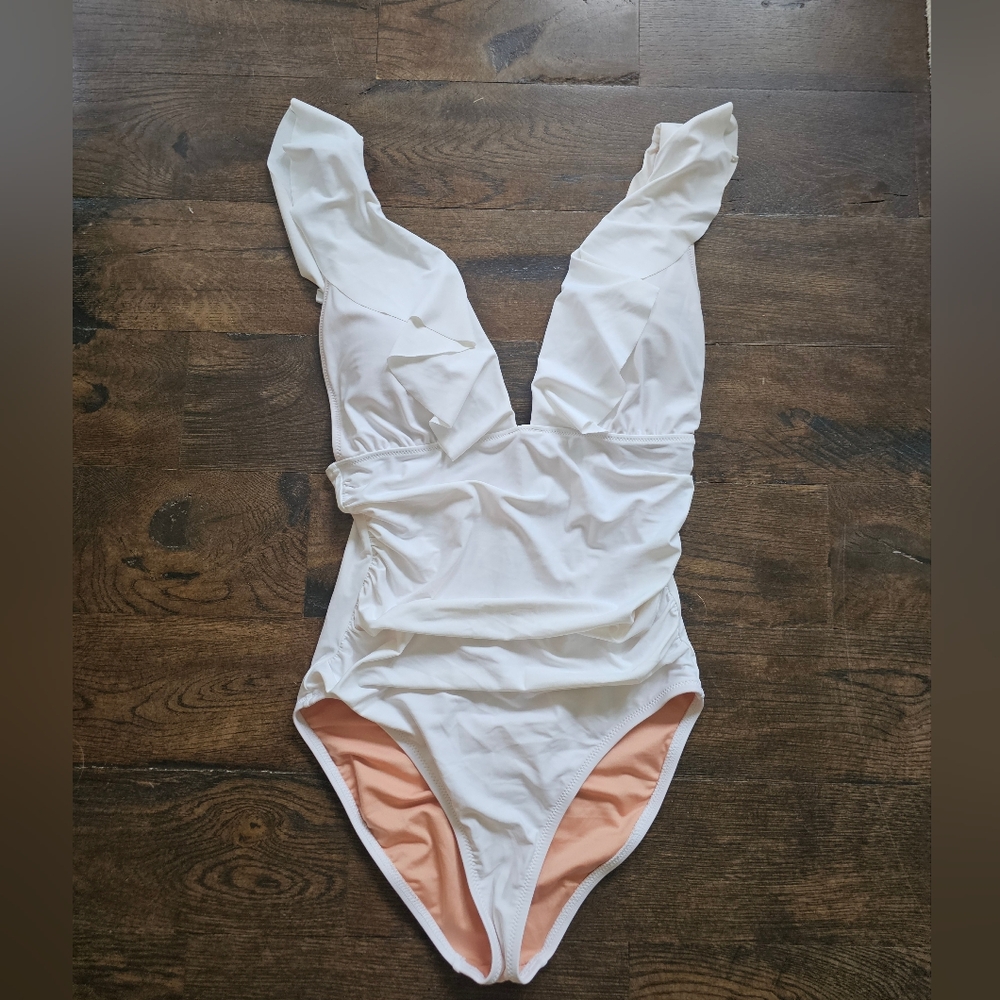 J. Crew White Women's One-piece Swimsuit